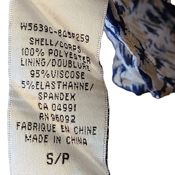 Kenar blue yellow  mid length sleeves see through blouse shirt - Picture 5 of 10